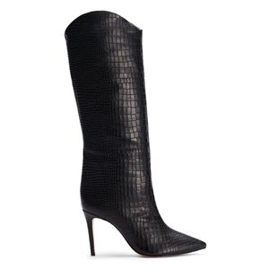 SCHUTZ Maryana Croc Knee High Boots